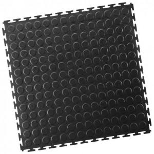 Werkplaatsvloer pvc industrie kliktegel 7 mm zwart